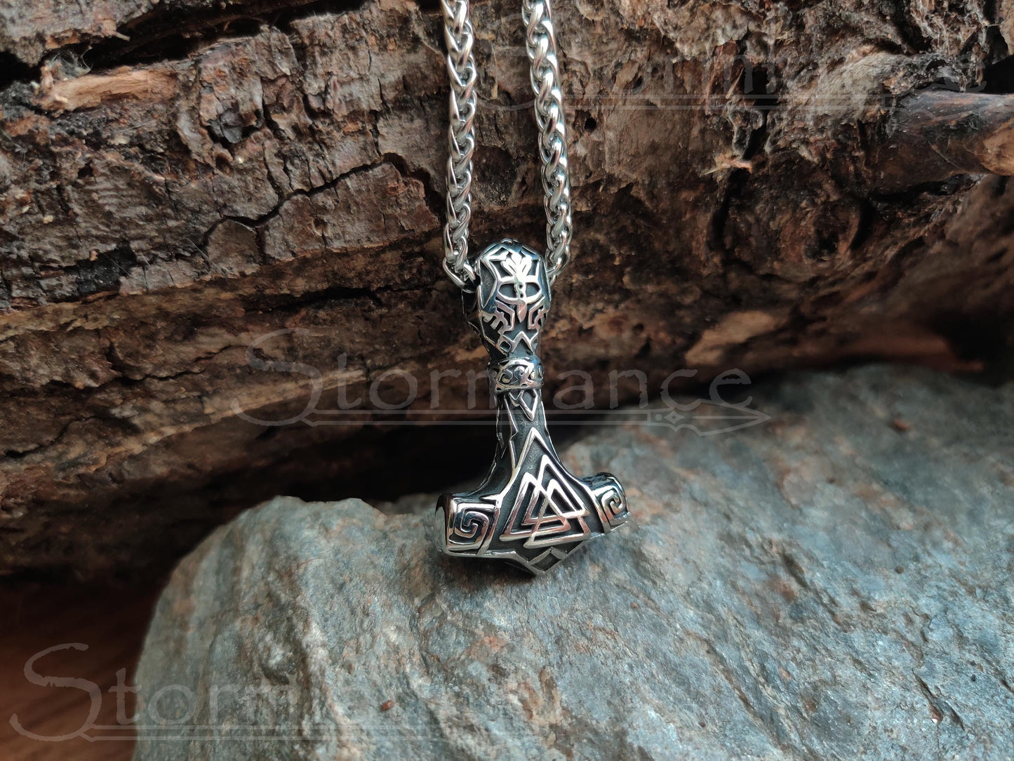 Mjolnir Pendant, Stainless Steel