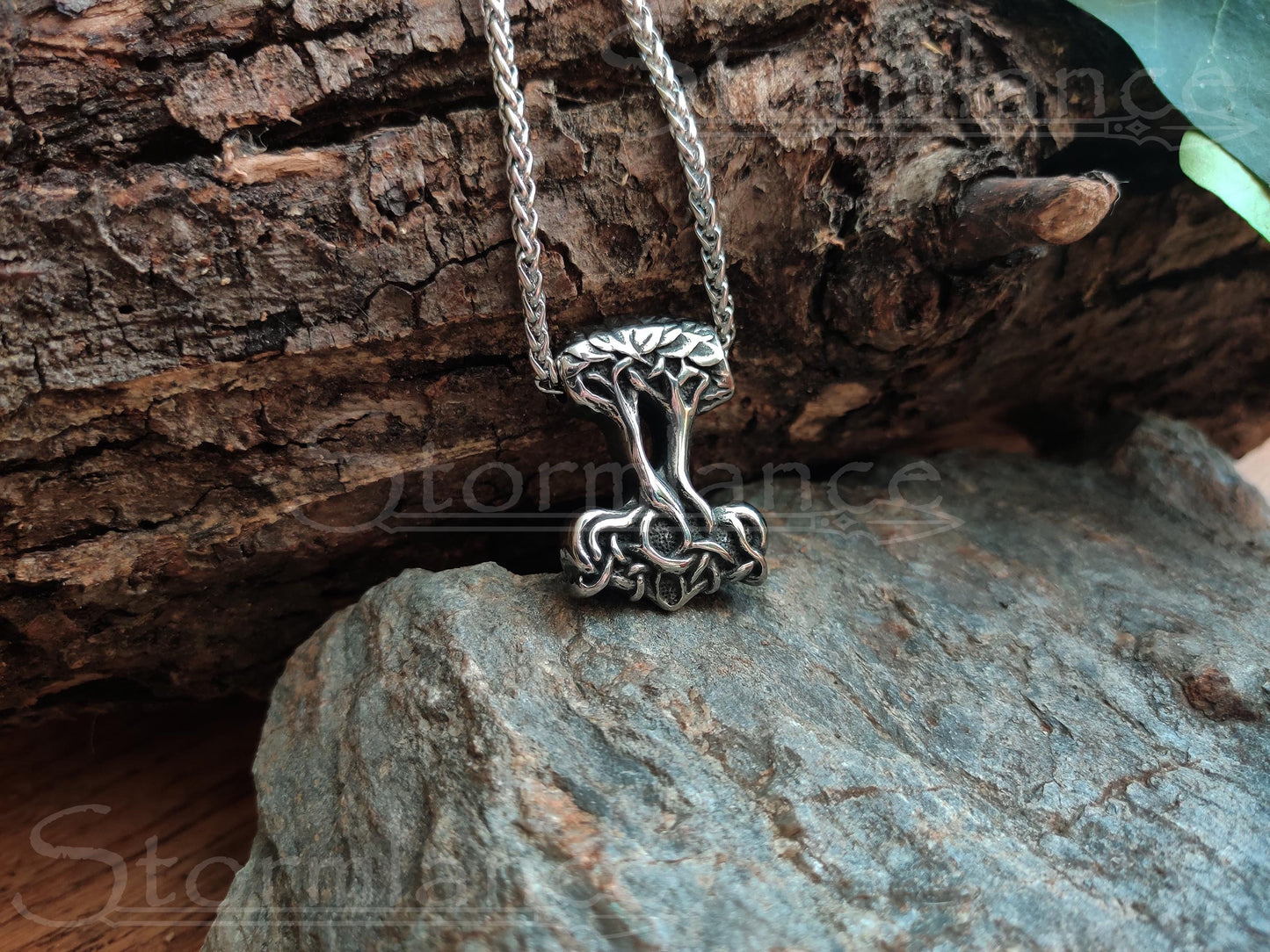 Mjolnir - Yggdrasil Pendant, Stainless Steel