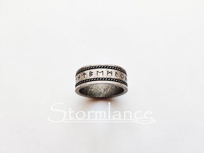 Rune Ring, Stainless Steel