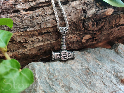 Mjolnir Pendant, Stainless Steel