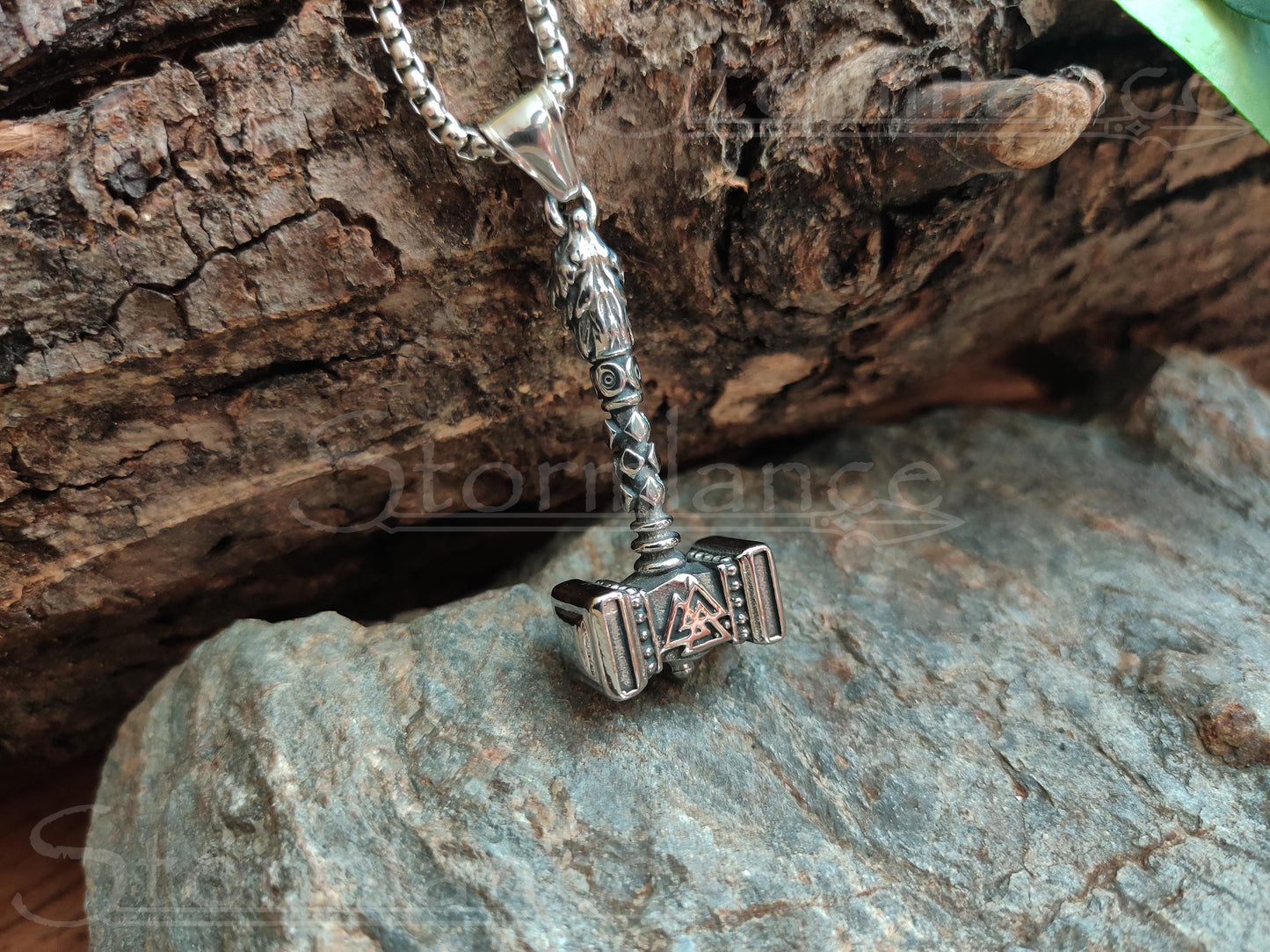 Mjolnir Pendant, Stainless Steel