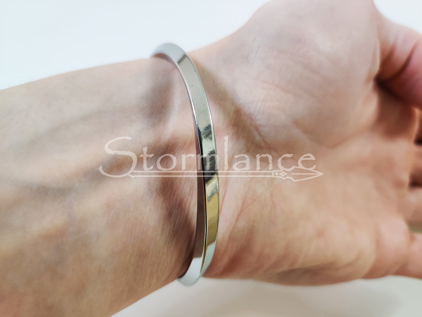 Modern Viking Bangle, Stainless Steel