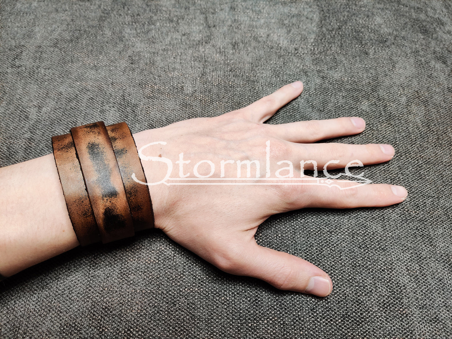 Simple Viking Bracelet, Genuine Leather