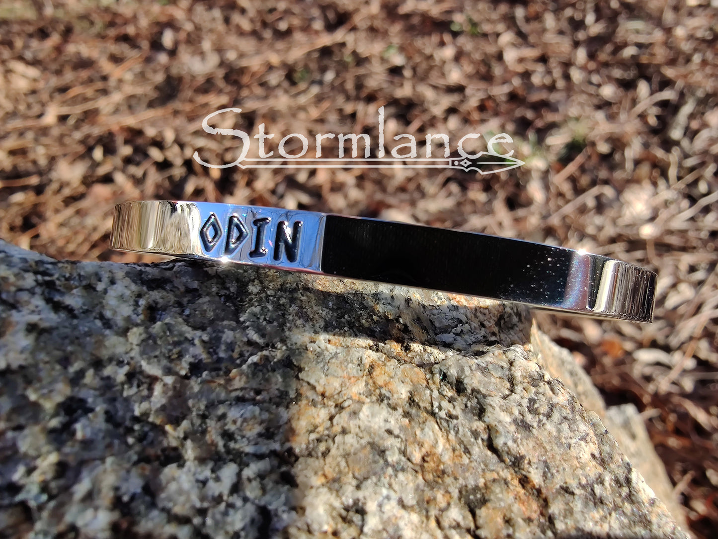 Modern Viking Odin Bangle, Stainless Steel