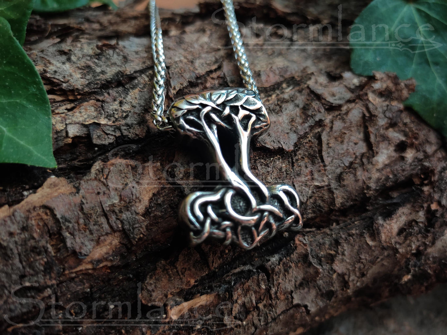 Mjolnir - Yggdrasil Pendant, Stainless Steel