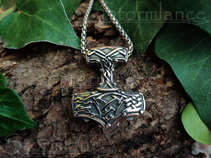 Mjolnir Pendant, Stainless Steel