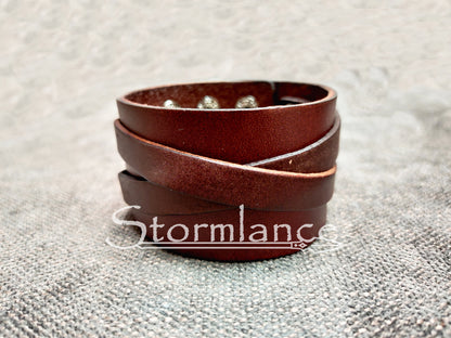 Simple Viking Bracelet, Genuine Leather