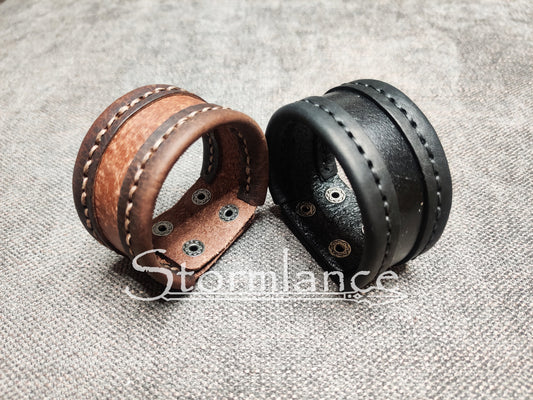 Simple Viking Bracelet, Genuine Leather