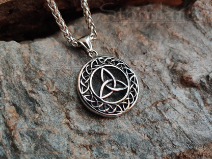 Triquetra Pendant, Stainless Steel