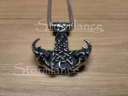 Mjolnir Pendant, Stainless Steel