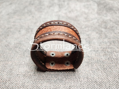 Simple Viking Bracelet, Genuine Leather