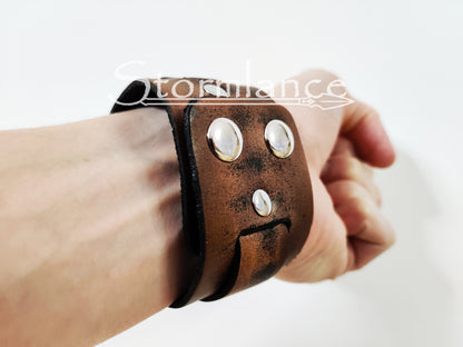 Simple Viking Bracelet, Genuine Leather