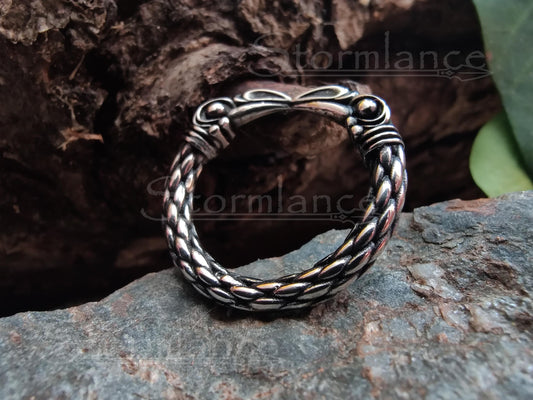 Huginn and Muninn Ring, Stainless Steel