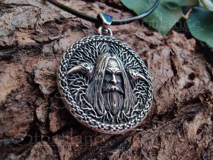 Odin Raven Pendant, Stainless Steel