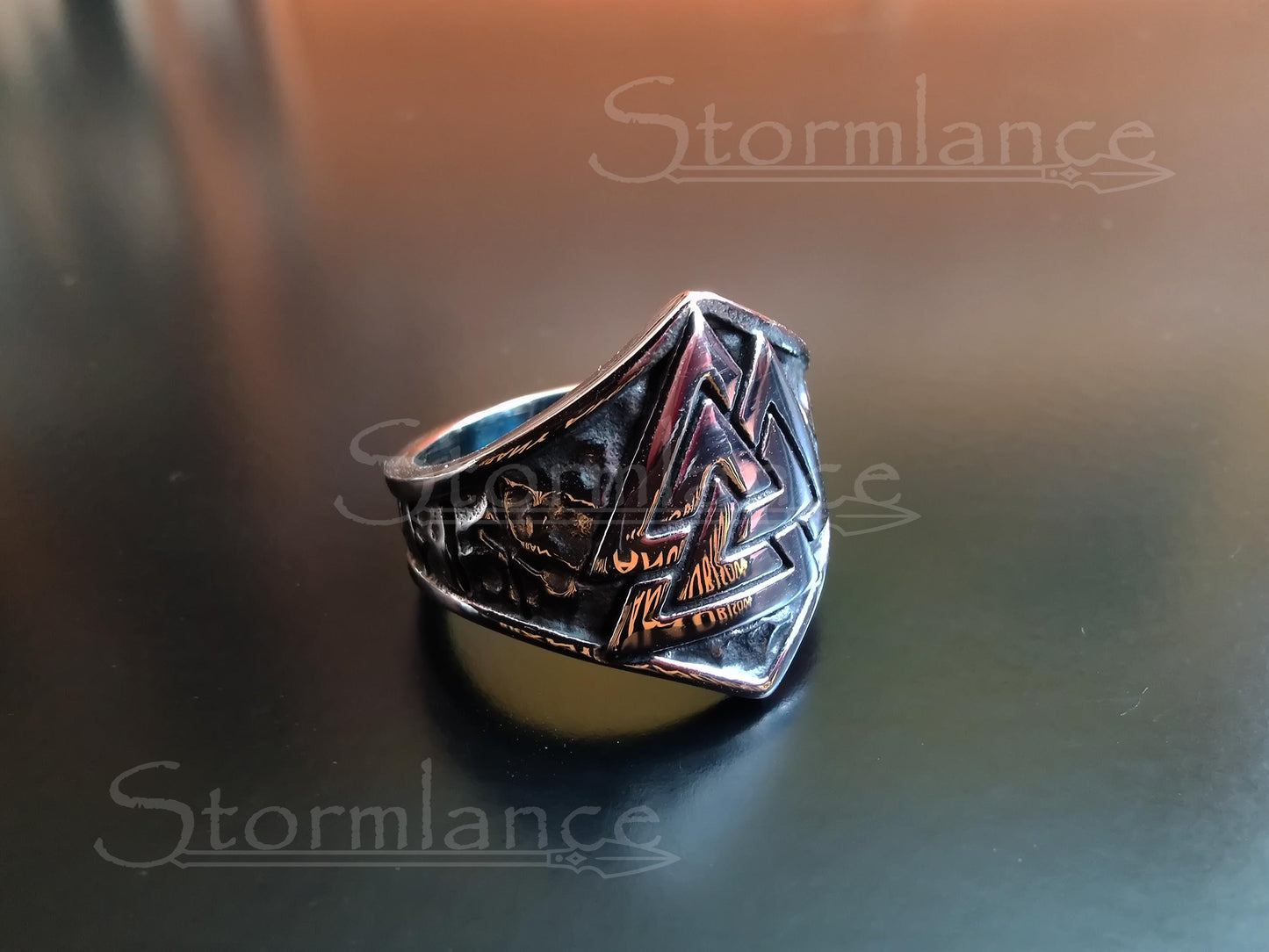 Valknut Ring, Stainless Steel