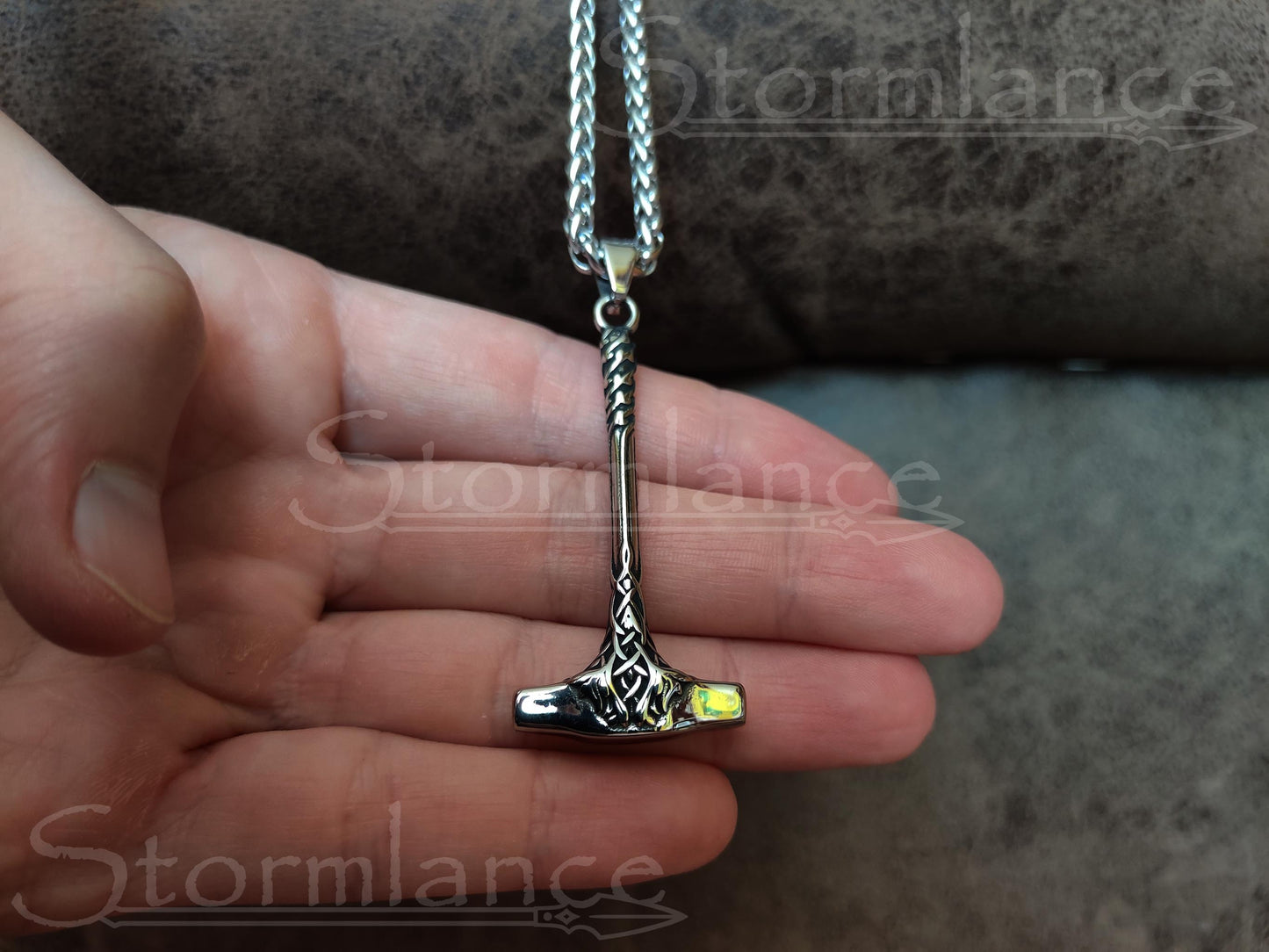 Mjolnir Pendant, Stainless Steel