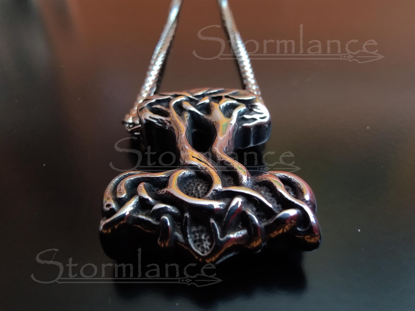 Mjolnir - Yggdrasil Pendant, Stainless Steel