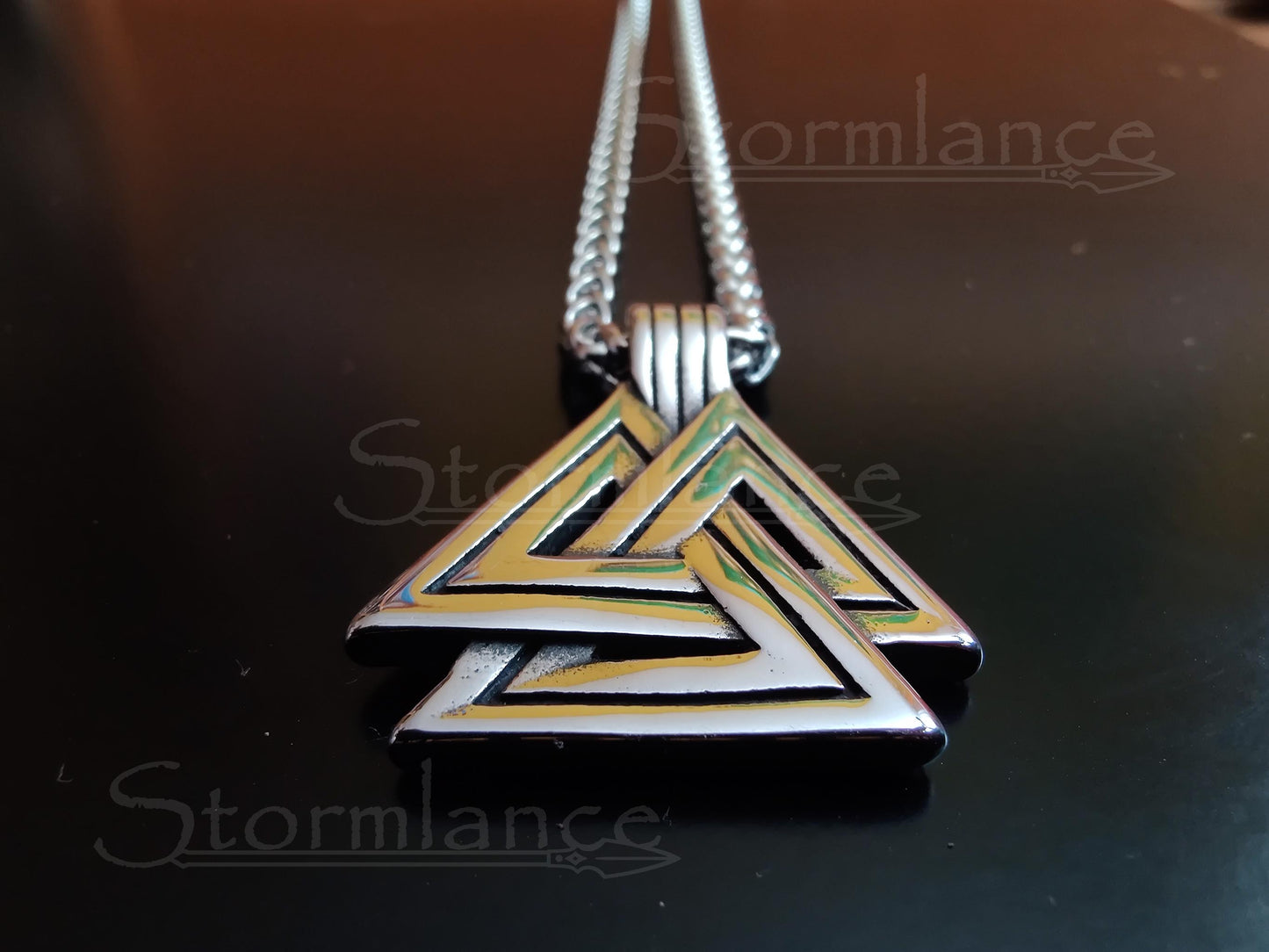 Valknut Pendant, Stainless Steel