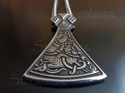 Viking Axe Pendant, Stainless Steel