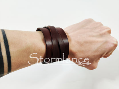 Simple Viking Bracelet, Genuine Leather